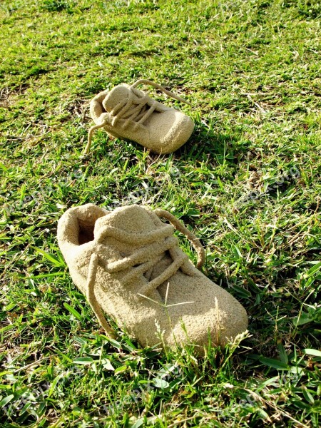 Sand Shoes Art The Statue Of Free Photos