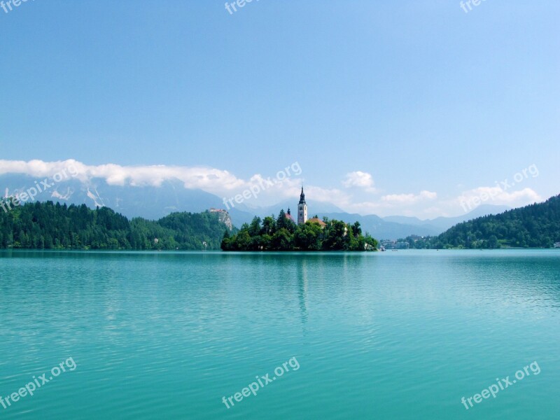 Bled Lake Slovenia Water Landmark