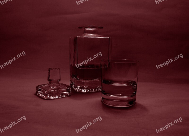 Carafe Glass Brandy Alcohol Bar