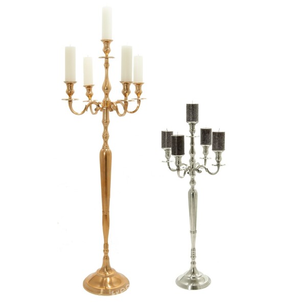 Kandelabers Candlestick Light Brass Silver