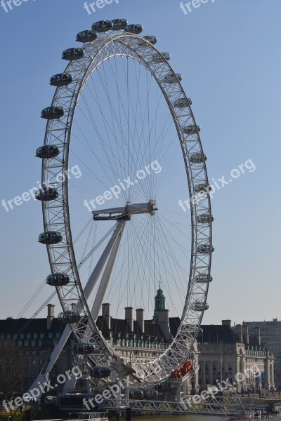 London Ferris Wheel England United Kingdom Sky