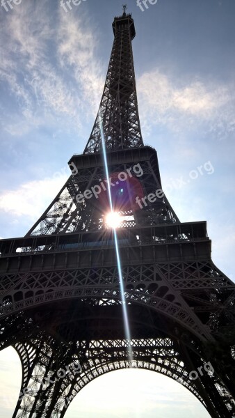 Tower Paris City Monument Iron