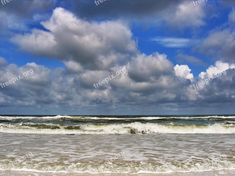 The Baltic Sea Sea Beach Clouds The Coast