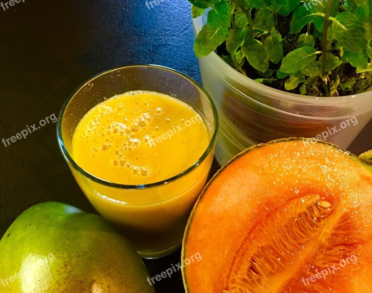 Smoothie Melon Fruit Free Photos