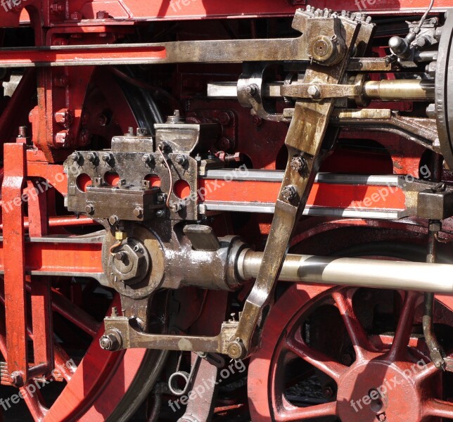 Steam Locomotive Engine Drive Linkage Wheel