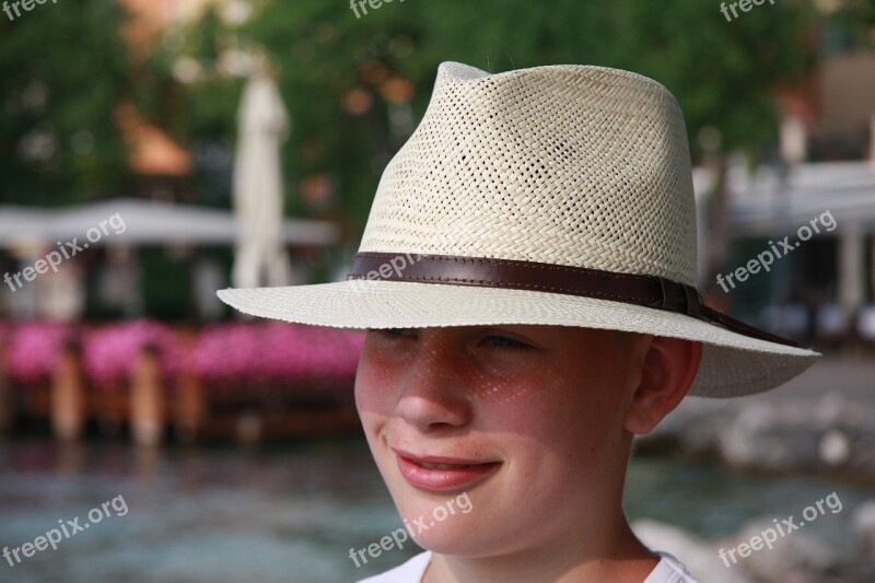 Hat Face Child Portrait Look