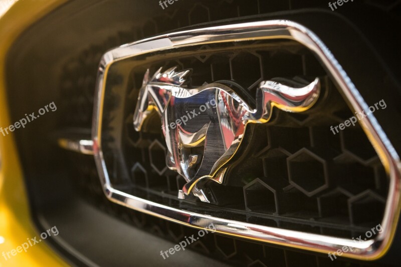 Mustang Logo Horse Running Ford