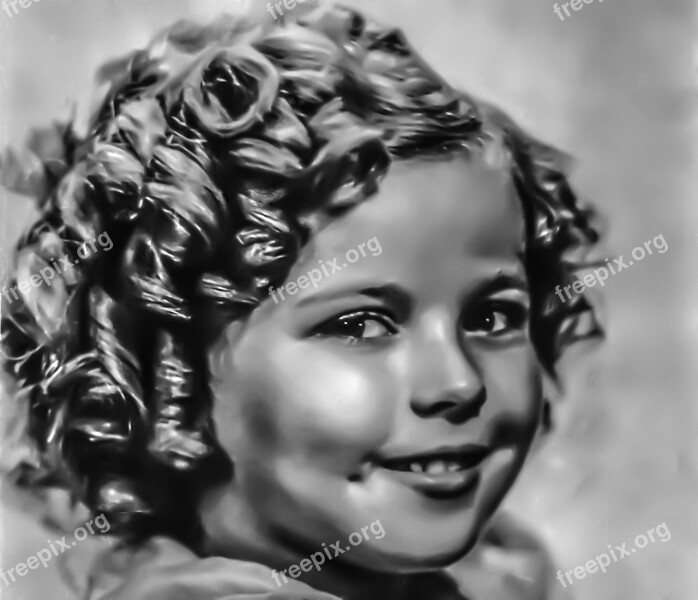 Shirley Temple - Female Portrait Hollywood Film T