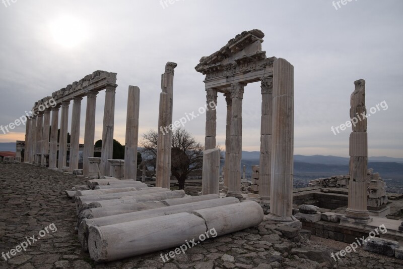 Ruin Pergamon Architecture Ancient Acropolis