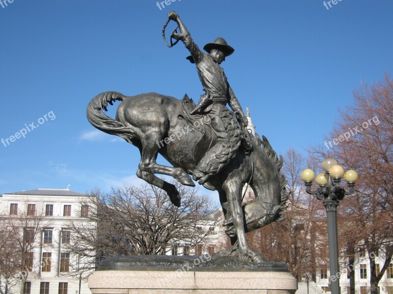 Denver Colorado Cowboy Statue City