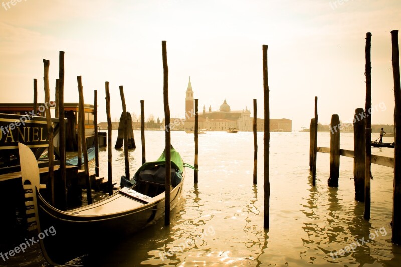 Venezia Landscape Seppia Italy Travel