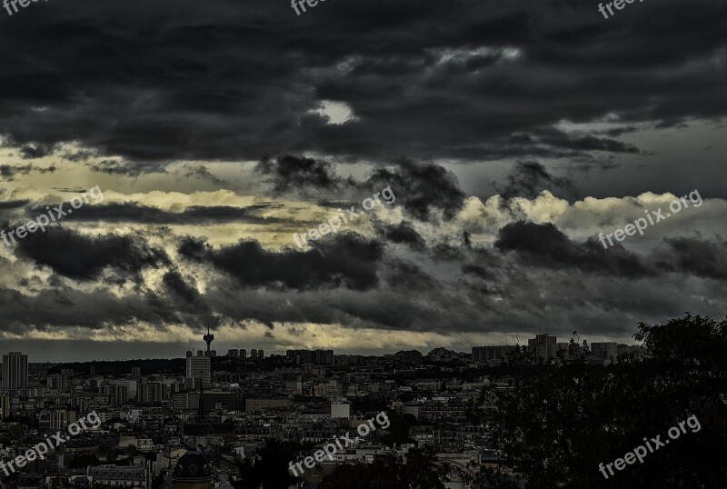 Sky Gloomy Clouds Cloudy Landscape