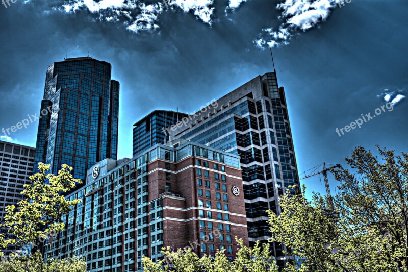 Calgary City Canada Skyscraper Skyline