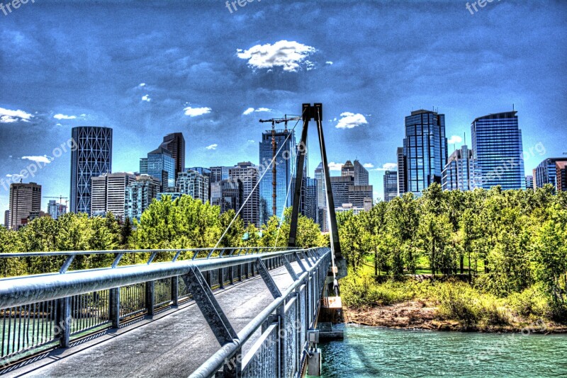 Calgary City Canada Alberta Skyline