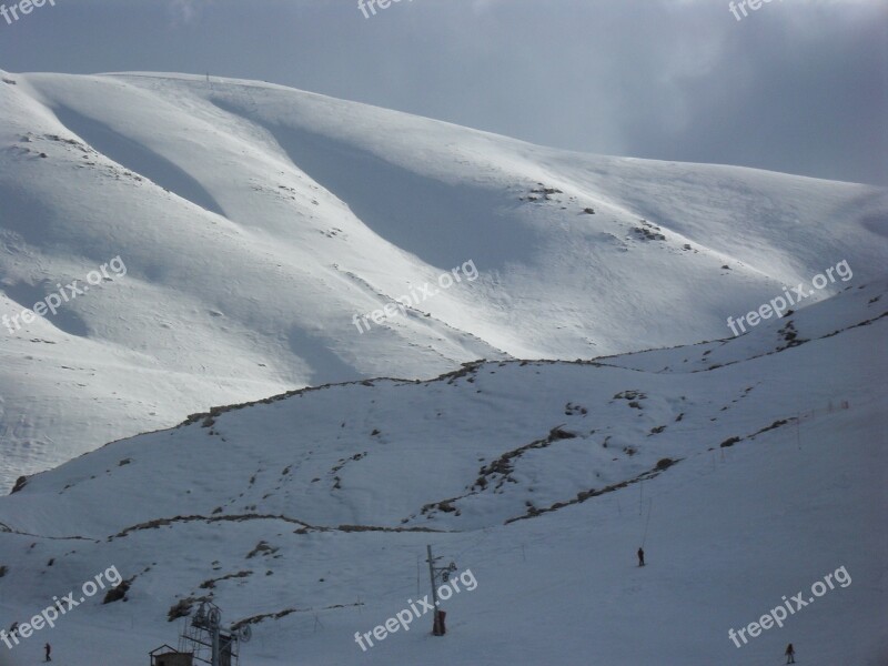 Snow Slope Winter Mountain Ski