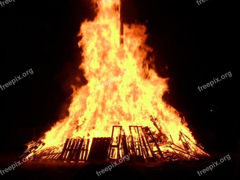 Bonfire Flames Blaze Arson Flaming