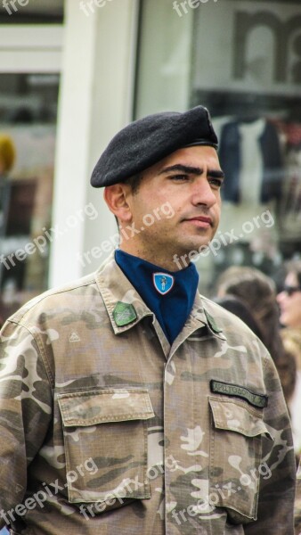 Greek Independence Day Parade Military Officer Proud