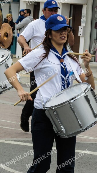 Greek Independence Day Parade Girl Scout Marching