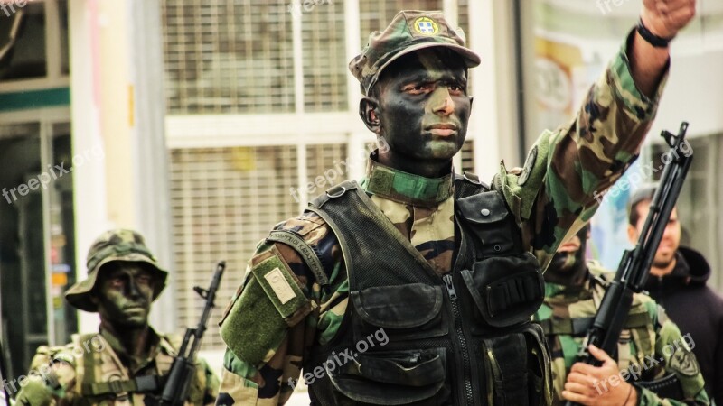 Greek Independence Day Parade Military Officer Commando