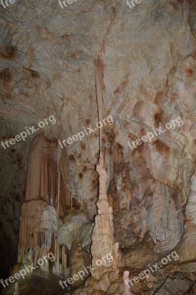 Column Cave Underground Tourism Mountain