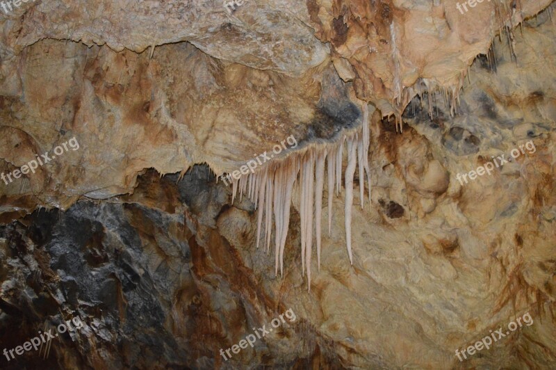 Limestone Stalactite Cave Rock Mountain