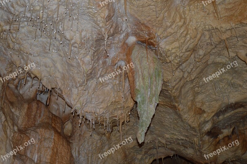 Water Drops Cave Underground Stalactite Wet