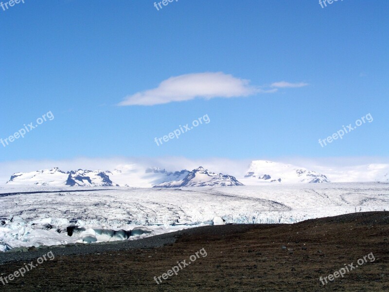 Iceland Glacier Volcanic Landscape Volcanic Rock Mountains