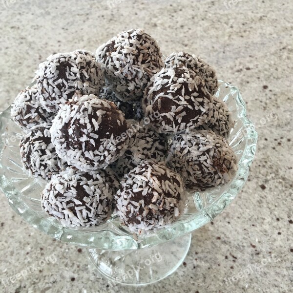 Chocolate Balls Avocado Coconut Free Photos