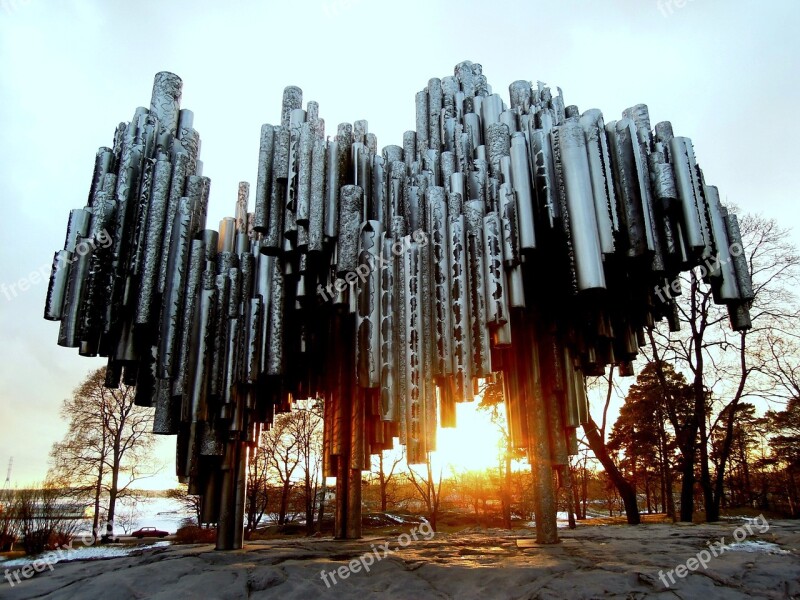 Sibelius Monument Monument Memorial Finnish Abstract