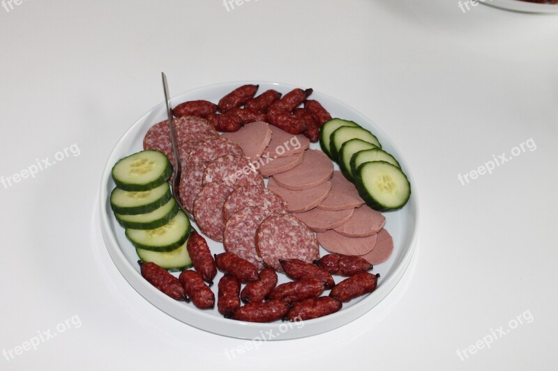 Sausages Lunch Refreshments Food Cold Cuts