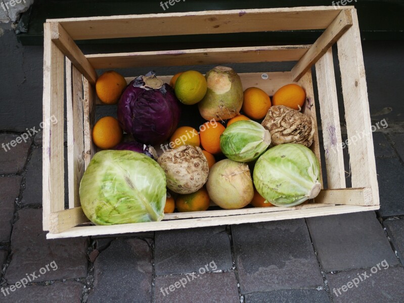 Vegetables Plants Wooden Box Free Photos