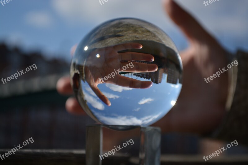 Hand Glass Ball Mirrored Ball Glass