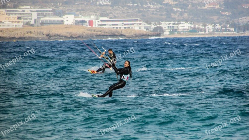 Kite Surf Extreme Sport Surfing Sea