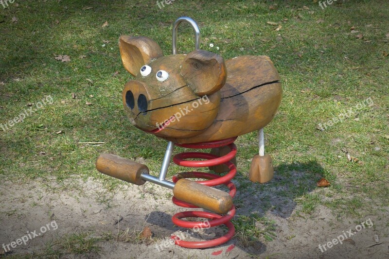 Playground Pig Children Toys Out Play