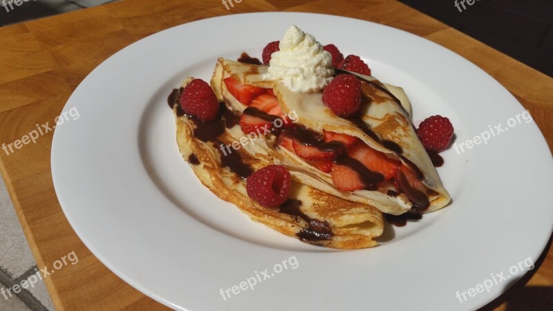 Crepe Dessert Sugar Cream Whipped