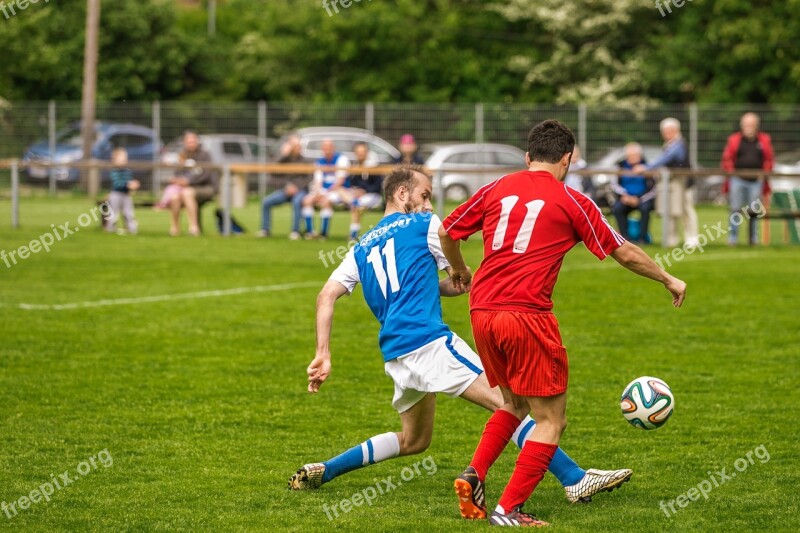 Football Duel Opponents Footballers Sport