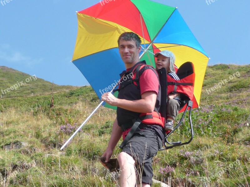 Color Screen Father Son Hiking