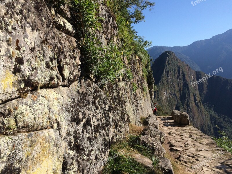 Peru Machu Picchu Inca Mountain Trail Free Photos