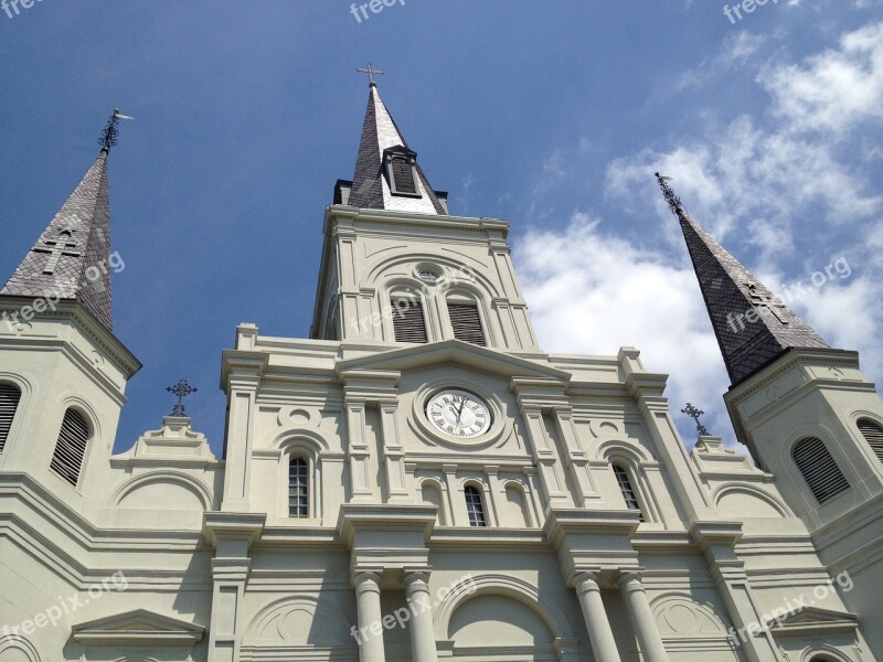 Church New Orleans Cathedral French Louisiana