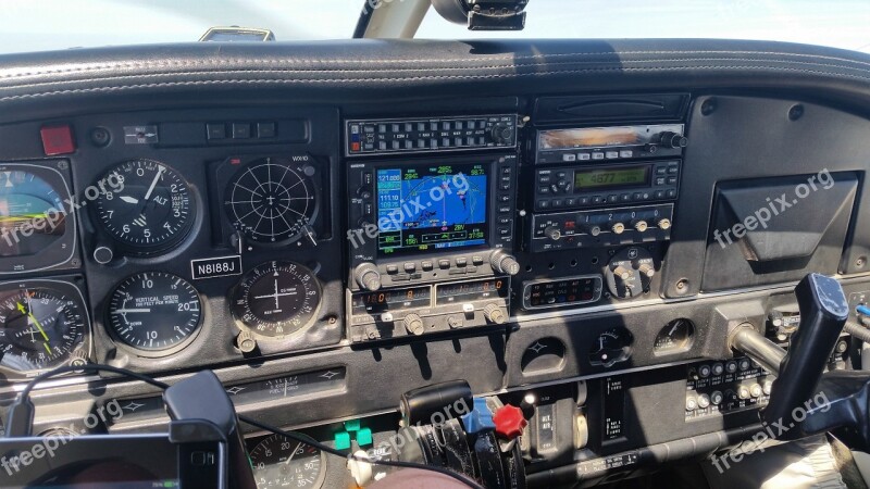 Cockpit Airplane Saratoga Piper Free Photos