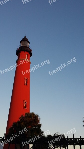 Lighthouse Ocean Florida Landscape Beach