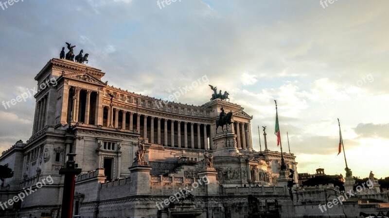 Rome History Monument Emanuele Vittorio