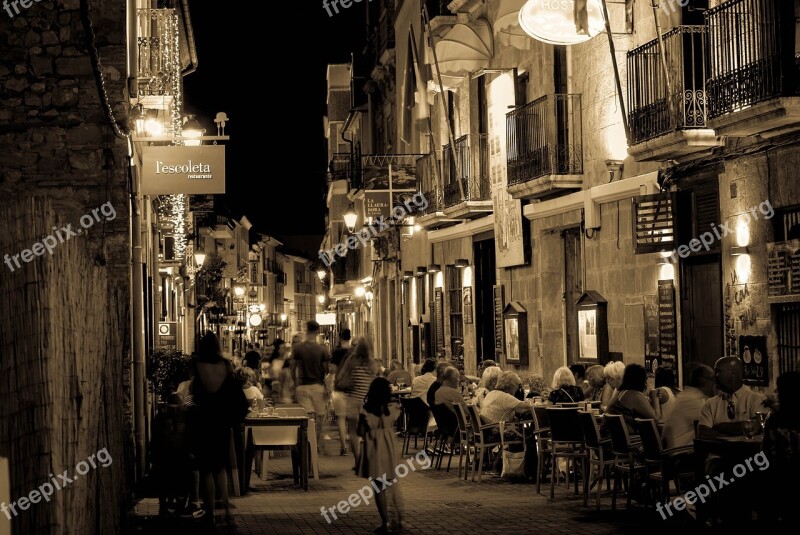 Denia Night Restaurants Free Photos