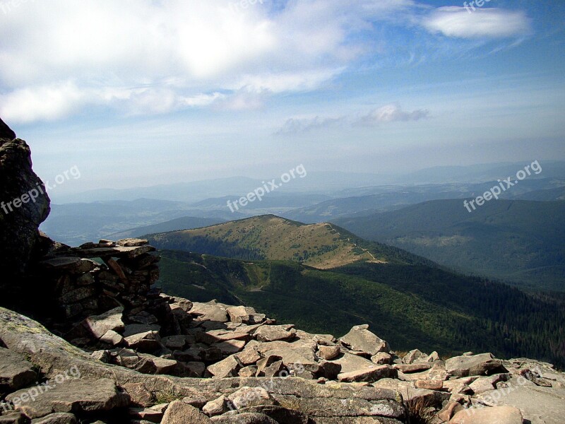 Babia Top Beskids Mountains The Stones Top