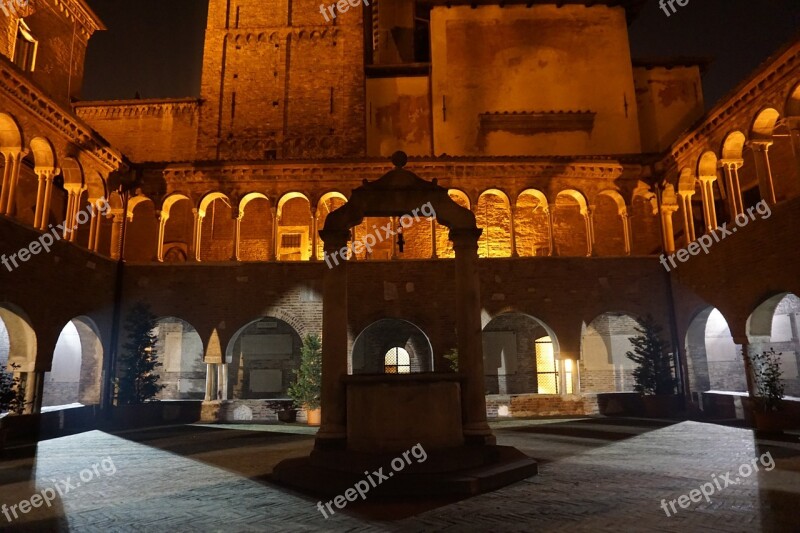 Cloister Pozzo Lights Evening Dark