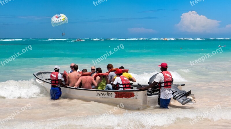 Parasailing Boat Water Parachute Sea