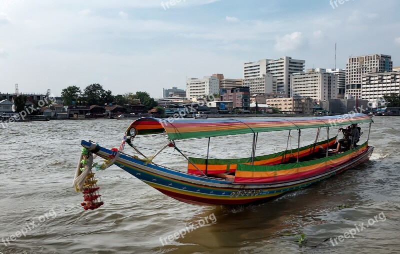 Thailand Boat Asia Tropical Tail