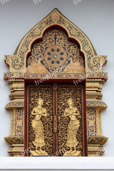 Window Temple Carve Wood Carving Free Photos