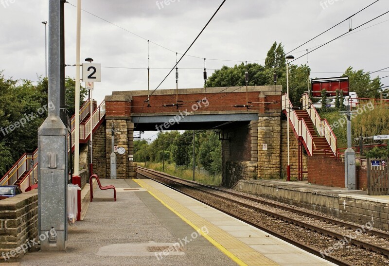 Railroad Tracks Railway Bridge Transport The Station