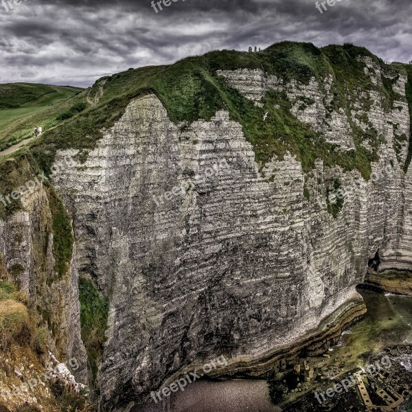 Etretat Normandy White Cliffs Rock Postkartenmotiv